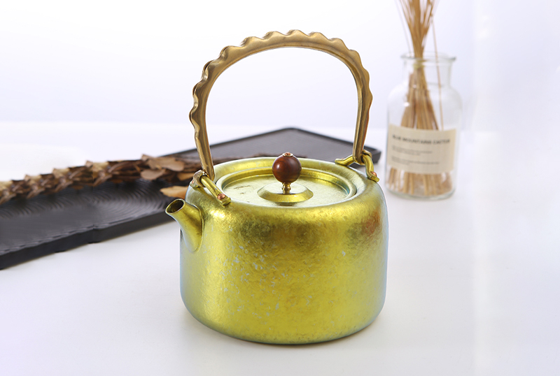 炫彩钛茶壶-金色